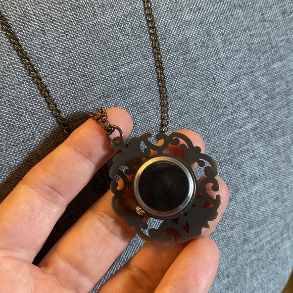 Vtg Pendant Watch Necklace - Picture 4 of 5